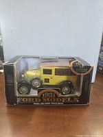 Front view of boxed 1931 Ford Model A panel delivery truck bank