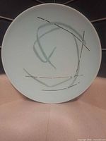 Front view of plate showing pattern and color