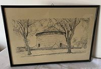 Full view of framed print showing artwork, frame, glazing