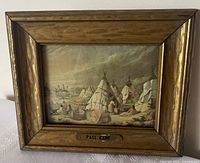 Front view of framed Paul Kane lithograph with nameplate
