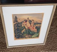 Framed print front view showing image, mat, frame