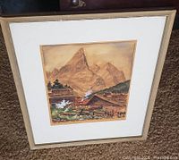 Front view of framed hand-colored print