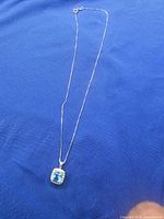 Full view of necklace with pendant and chain