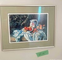 Framed print showing artwork, mat and frame