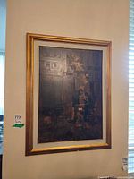 Full view of framed painting on wall