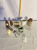 Group shot of all items with scale tape