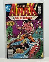 Front cover of Arak, Son of Thunder #1 showing artwork, price, issue info
