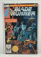 Front view of Blade Runner #1 comic in bag with full cover art visible