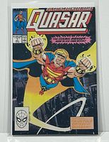 Front view of Marvel Quasar #1 comic in sleeve
