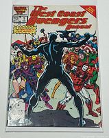 Front view of bagged comic showing full cover art and Black Panther foreground