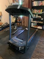 Rear and side view of Horizon Fitness CT5.0 treadmill