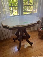Full view of table by window