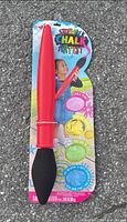 Front view showing sealed packaging, applicator and chalk colors