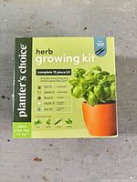 Front of sealed Planter's Choice herb growing kit box