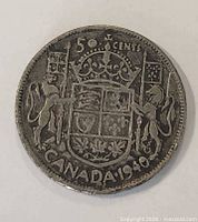 Reverse with Canadian coat of arms design