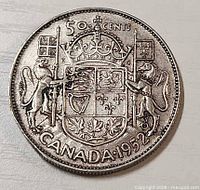 Reverse showing Coat of Arms, denomination and date