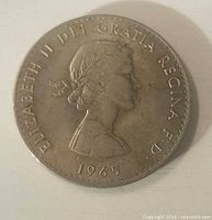 Obverse showing Queen Elizabeth II portrait and 1965 date