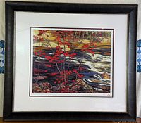 Framed print front view showing artwork and frame details