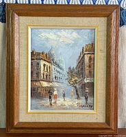 full view of framed painting on wall