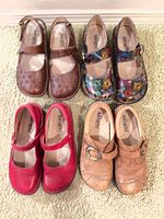 Group shot of all visible shoes