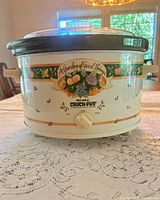 Rival Crock-Pot floral slow cooker front view