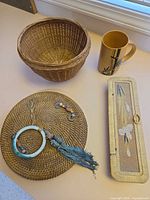 All five items grouped on countertop