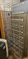 Full view of chrome wire rack showing overall structure and compartments