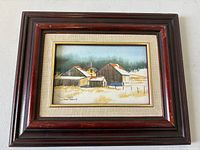 Front view of framed watercolour