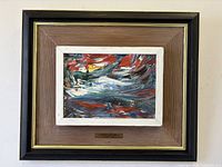 Frontal view of framed painting