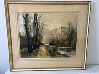 Front view of framed etching showing full artwork and frame