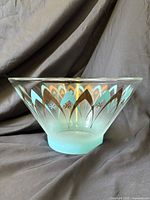 Overall view of bowl showing flared shape and pattern