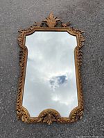 Full view of mirror front on pavement