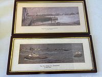 Both framed prints together showing images, mats and frames