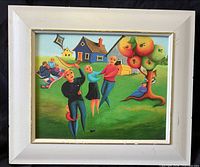 Full view of framed print showing artwork, frame colour and size
