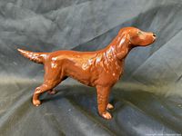 Left side view of John Beswick Irish Setter porcelain figurine