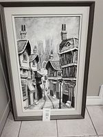 Full view of framed 3D canvas painting