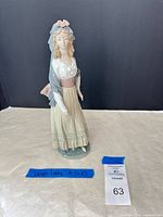 Front view of Lladró Goya Lady figurine standing on surface