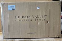 Hudson Valley Lighting Group shipping carton with minor punctures