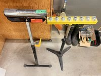 roller stand and ball transfer stand side by side