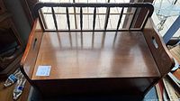 Front view of storage bench closed