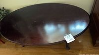 full top view showing oval shape and finish