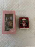 Overall view showing both boxed ornaments