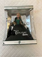 Front view of boxed 2004 Holiday Barbie