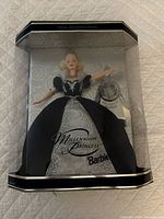 Front view of boxed Barbie Millennium Princess doll showing gown, ornament and Special Millennium Edition labeling