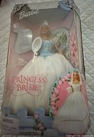Front view of boxed Barbie Princess Bride doll