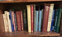 Full shelf showing all book spines
