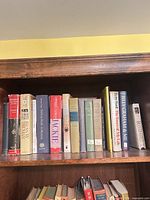 Shelf with full lot of hardcovers