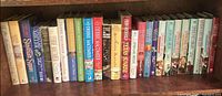 Entire shelf showing all books in lot