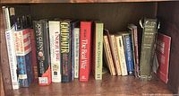 Full shelf view of all books in lot