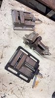 All three vises on work surface
